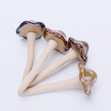 Happyyami 4 Pz/Set Colorful Mini Giardino Funghi in Ceramica Toadstools Ornamentali Fai da Te Giardino Funghi Tintinnio Ornamenti da Giardino per La Casa delle Bambole Invasatura Vaso di