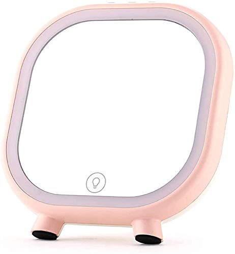 WQERLC Specchio a Parete, Specchi Trucco, Desktop con Altoparlante a Led Ricarica da Tavolo Portatile Cosmetico da Tavolo, Specchi da Bagno a Parete