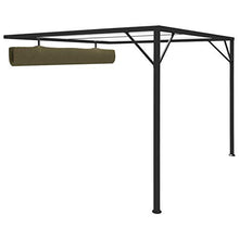 Tidyard Gazebo da Giardino con Tetto Retrattile 180 g/m² 3x3 m Gazebo Pergola Pergola da Giardino Telo Scorrevole Poliestere Impermeabile Struttura in Acciaio con Tetto a Scomparsa