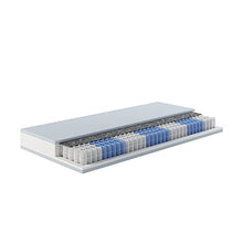 MSS Medic - Materasso a molle insacchettate, altezza 20 cm, altezza 7 zone, 130 x 200 cm, H5-XL, con rivestimento trapuntato di alta qualità, colore: Bianco