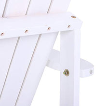 Outsunny Sedia da Giardino Adirondack in Legno Bianco, con Porta Bicchieri, Impermeabile e Anti-Muffa, 97x72.39x92.71cm