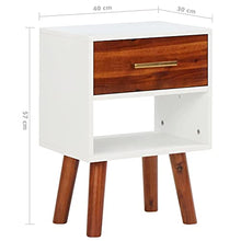 vidaXL Comodino in Legno Massello di Acacia Armadietto Tavolino Mobiletto Comò