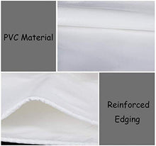 DFREW Heavy Duty Bianco Impermeabile Tarps Incatramata Sheet Ground Cover - 100% Resistente Ai Raggi Uv, Prova con Occhielli, 520G / M², Spessore 0,45 Mm Di Umidità,4Mx8M,4Mx8M