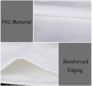 DFREW Heavy Duty Bianco Impermeabile Tarps Incatramata Sheet Ground Cover - 100% Resistente Ai Raggi Uv, Prova con Occhielli, 520G / M², Spessore 0,45 Mm Di Umidità,4Mx8M,4Mx8M