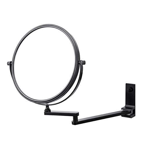 SGSG Specchio da Bagno Pieghevole in Alluminio 3X con ingrandimento Specchio Intelligente Specchio da Parete per Trucco Specchio da Bagno Specchio Nero