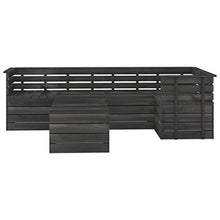 FAMIROSA Set Divani da Giardino su Pallet 6 pz Legno Pino Grigio Scuro-3753