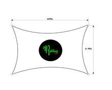 Rabbuz Ideas Tenda parasole rettangolare, 3 x 4 m, protezione dai raggi UV, traspirante, in HDPE, per esterni, giardino, patio, terrazza, colore grigio