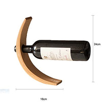 GOUO@ Supporto per Singola portabottiglie Vino, Auto Equilibrio Design, Magica Portabottiglie, Forma Semplice e Creativo, con Diametro di 3.3Mm Hole, bambù Naturale