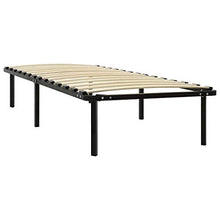 BIGTO - Struttura per letto in metallo e acciaio, per camera da letto, 100 x 200 x 38 cm, colore: Nero