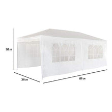 Aktive 53993 - Gazebo Pieghevole 300x600x260 cm con Tubi in Acciaio - Colore Bianco