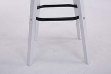 CLP Set 2 Sgabelli Bar Avika In Similpelle E Polipropilene I Coppia Sedie Alte Bancone Design Scandinavo Alt 74CM, Colore:bianco, Colore del telaio:bianco