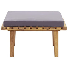 vidaXL Legno Massello di Acacia Sgabello da Giardino con Cuscino Sedia da Esterni Sedile per Patio Arredo da Giardino Mobili da Esterni 60x60x29 cm