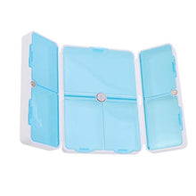 HEALLILY contenitore per pillole 2 pezzi portatile 7 scomparti porta pillole contenitore per medicinali per vitamine pillole grandi e piccole e farmaci perfetti per viaggiare all'aperto (blu)