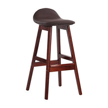 ZHJING Seggiola da Bar Sgabelli da Bar Sgabello da Bar con Sgabello Alto in Legno Artificiale, Sgabello da Bar con Base Quadrata (Color : Brown, Size : B)