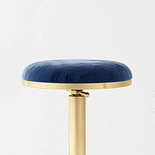 TopJiä Girevole Sgabello Rotondo con Poggiapiedi,Bar Sgabello Regolabile da Bar Seggiola da Bar,Metallo Framework Velluto Tessuto Sedia Cucina,per Ristorante Bar Cucina Caffetterie