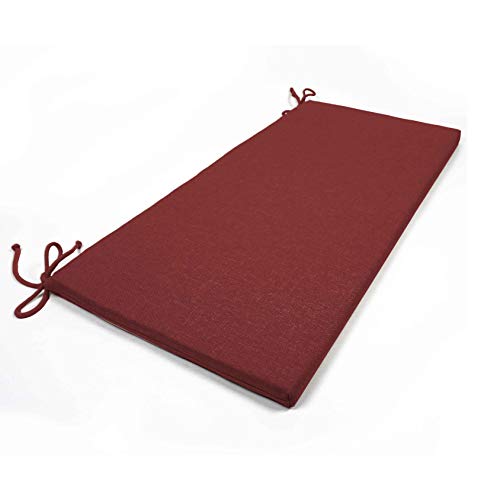 Arketicom Pank, 2 Cuscini per Panche, Cuscino con Lacci 80x40 per Panca o cassapanca Bordeaux, Sfoderabile 100% Made in Italy