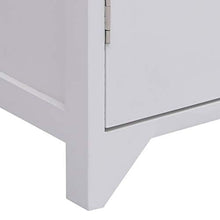 FAMIROSA Armadietto da Bagno Bianco 46x24x116 cm, Legno di Paulownia