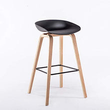 JIAGU - Sedia da bar in legno, stile moderno, casual, per colazione, ristorante, bar, cena, con cuscino in plastica e schienale in legno, semplice sedia per soggiorno, decorazione per scarpe alte
