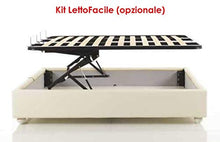 Letti Per Dormire.it - SOMMIER Gold Matrimoniale o Una Piazza e Mezza - con Box Contenitore Misure 120x190 o 160x190 o 160x200, Rivestimenti SFODERABILI Tesuto Ecopelle Microfibra