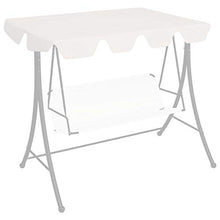 Tidyard Baldacchino di Ricambio per Dondolo Giardino Copertura di Ricambio Universale per Dondolo a 3 Posti 192x147 cm Rivestimento di Ricambio per tettuccio Parasole Colore Bianco