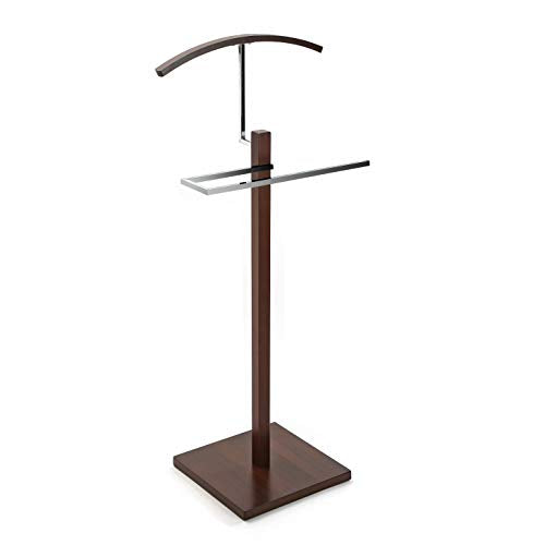 VERSA Wengue Servo Muto Moderno e Multifunzionale, Appendiabiti Indossatore per Camera da Letto e Spogliatoio, Misure (A x L x l) 112 x 35 x 35 cm, Legno, Colore Marrone