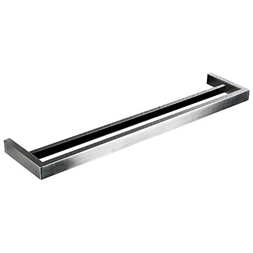 Towel Rack Portasciugamani da 60 Cm Portasciugamani a Doppia Asta in Acciaio Inossidabile Portasciugamani da Cucina Ciondolo da Cucina Supporto da Parete Portasciugamani in Metallo Portasciugamani