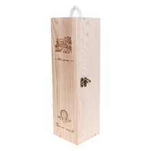 Losping - Contenitore vuoto per bottiglie di vino rosso, in legno di pino