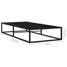 FAMIROSA Giroletto Nero in Metallo 90x200 cm-4785
