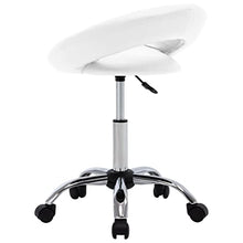 vidaXL Sedia da Lavoro con Ruote Poltrona Uffico Girevole Poltroncina Seduta Sedia Mobili Studio Seggiola Arredamento Bianca in Similpelle