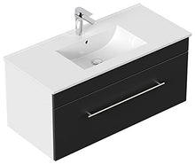 Set di mobili da bagno SANTINI 100 (5 pezzi) nero satinato