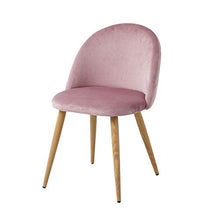CLIPOP - Set di 2 sedie da pranzo in velluto, imbottite, con schienale e gambe in metallo, sedie da salotto per sala da pranzo, soggiorno, camera da letto e ufficio