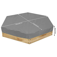 Conkergo Impermeabile Bambini Esagonali Sand Cover Cover Protector Giardino Bagno Piscina Sole tonalità (Grigio 140x110x20cm)