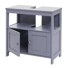 Mendler Arredo bagno mobile sottolavabo HWC-B63 MDF verniciato 30x60x60cm grigio