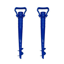 Yardwe 2Pezzi Picchetto di Supporto per ombrellone Mare Spiaggia in plastica Porta ombrellone da Spiaggia,Blu (16.5 x 7 x 1.7 di Pollice)