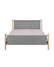 Meubletmoi - Letto 140 x 200 cm, in legno di frassino e feltro grigio, stile bordo mare, AGDE 6599