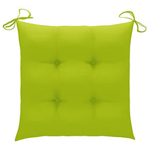 vidaXL Sedie Giardino 2 pz e Cuscini Verde Brillante Massello di Teak