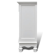 Lingjiushopping Armadietto Bianco in Legno con 2 Ante e 1 Cassetto Materiale: MDF e Legno di Pino (Struttura) + Ferro (Maniglia) Buffet e credenze