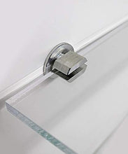 3DScube Mensola in plexiglass trasparente da parete, lunghezza 25 cm, profondità 15 cm, sp. 10mm, completa di 2 supporti in alluminio per ancoraggio a muro
