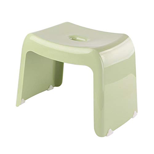 Sgabello da bagno in plastica con sedile doccia e poggiapiedi per il lavaggio del piede, sgabello di sicurezza antiscivolo multicolore opzionale (colore: verde) - verde