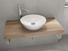 Aqua Bagno KR-45 Lavabo soprapiano, lavabo in ceramica, lavabo rotondo 45 cm, lavabo