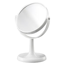 Mari Home - Vanità specchio di trucco, Ingrandimento 1X e 3X, Specchio cosmetico bianca, Specchio da tavolo con piedistallo bilaterale