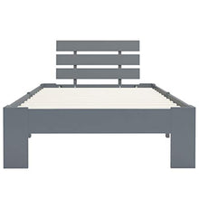 BIGTO - Struttura per letto in legno di pino massiccio, per camera da letto, stile C, colore: grigio, 100 x 200 cm