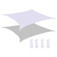 MEEYI Tenda da Vela Parasole Impermeabile, Vela Ombreggiante Quadrata, Antivento Impermeabile Parasole E Protezione Raggi UV 95%, per Esterni Cortile Giardino Terrazza Bianca 3X3m