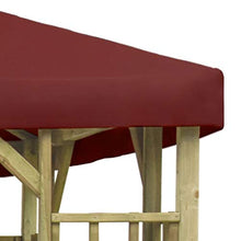 vidaXL Gazebo Tenda Tendone per Feste Padiglione per Eventi Baldacchino Telo Telone Copertura per Patio Accessori da Giardino 4x3 m Rosso bordò