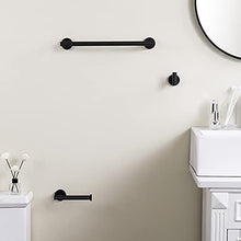 KES Set Accessori da Bagno 3 Pezzi Include Portasciugamani Porta Rotolo Carta Igienica Appendiabito Acciaio Inossidabile SUS304 Autoadesiva Nero Opaco, LA20BKDG-32