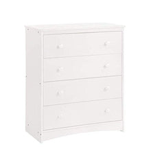 Ianqujiangxinqujianjunbaih Thin Comodino Bianco Camera comò con 4 cassetti in Legno 4 cassetti Armadio con Rotonde pomelli in Legno, la stabilità