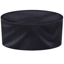 XXYANZI Copertura Tavolo da Giardino 92x30cm, Rotondo Copertura Protettiva per Tavola Antipioggia Anti-UV, Anti-Neve, per Salottino da Esterno. - Nero