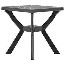 Qnotici Tavolo da Giardino Pieghevole in plastica, Tavolo da Giardino per Il Tempo Libero all'aperto, Tavolo da Giardino per riunioni di Famiglia 70 x 70 x 72 cm  Antracite