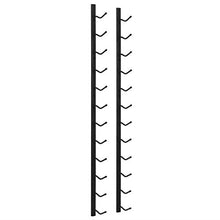 Portabottiglie da parete per bottiglie di vino, Scaffale per Vini Porta-Bottiglie in Ferro verniciato a polvere, per 12 bottiglie, 19 x 11 x 120 cm, Nero