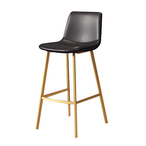 Sgabello alto con schienale, gambe metalliche, Ferro battuto bar Sedia, Comodità Posto a sedere casa Sedia da pranzo, adatto a bar, sala soggiorno, sala da pranzo, Reception, Caffetteria